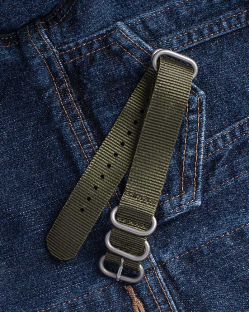 20mm Nato Green (Silver Buckle)